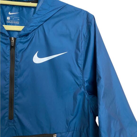 Nike Shield Running Blue Short Sleeve Pullover Windbreaker Sz S - Picture 10 of 15